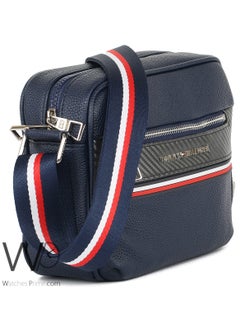 Tommy Hilfiger Plus Tommy Hilfiger Leather Crossbody Shoulder Navy Blue Men Bag  - Image 4