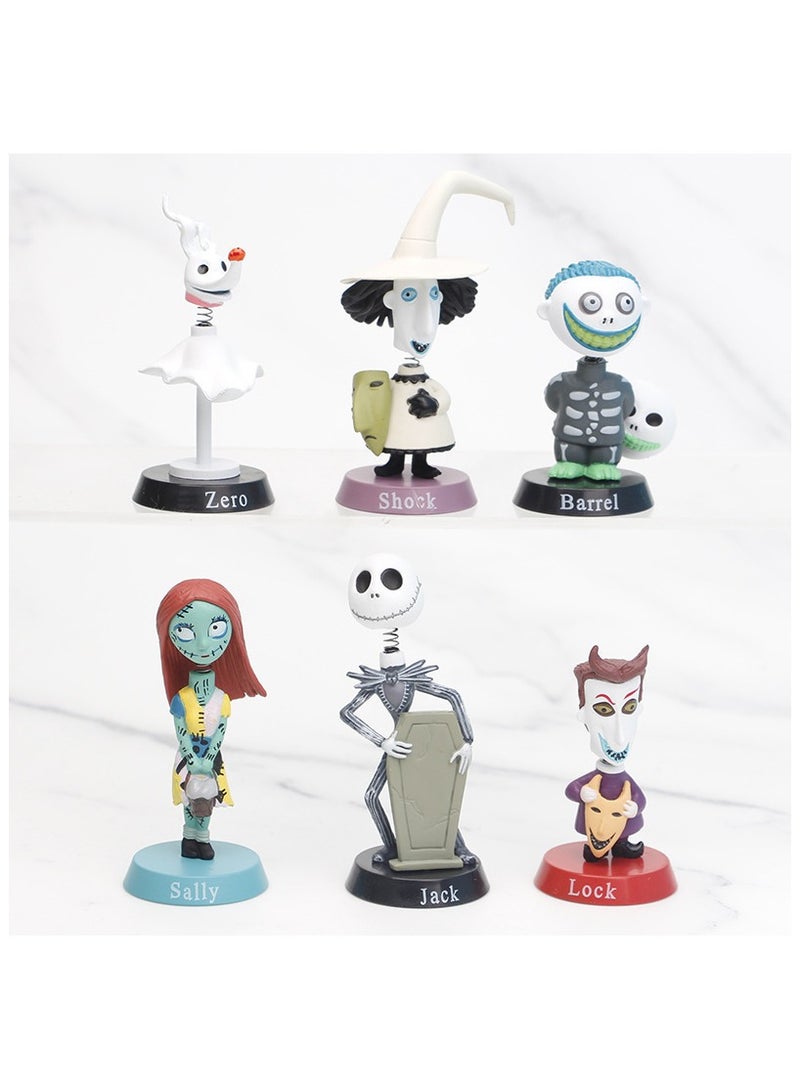 Christmas Eve Scar Model Pendulum Skeleton Jack Sally Car Pendulum Twisted Egg Doll Toy Doll 