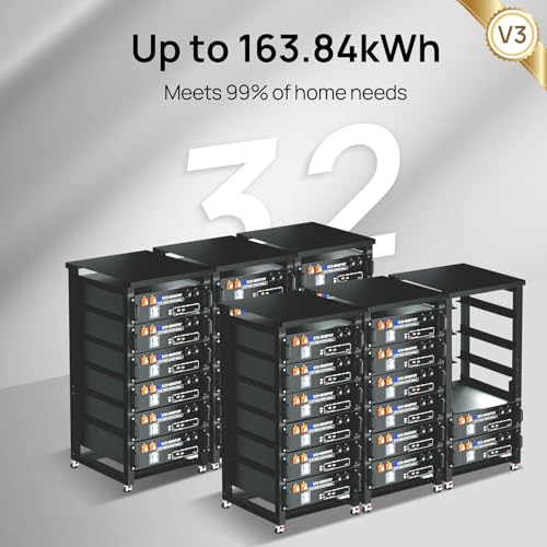 ECO-WORTHY 48V 200Ah LiFePO4 Lithium Battery (2 Pack 48V 100AH V3), 10.24kWh Capacity, Server Rack Battery with Bluetooth, 6000 Deep Cycles, 3U Chassis, Ideal for Off-Grid, Solar, Energy Back-up - Image 4
