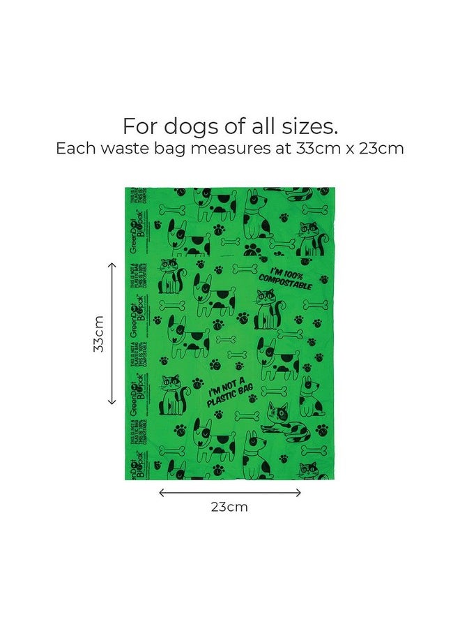 Goofy Tails Dog Poop Bags 100 Bags (100 Bags X Pack of 1), Biodegradable Poop Bags for Dogs, Leak Proof Eco Friendly Pet Waste Disposable Bags (Green, 33cm X 23cm, Polyethylene) - pzsku/Z177299B693525A83F62DZ/45/_/1736426661/ee0da4f7-3bfa-43a2-9cfe-3cc3f3cbdc06