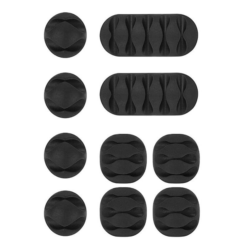 Desktop Silicone Cable Organiser Cable Storage Protective Cover Tpe Network Management Diving Material Office Simple Cover - Image 4