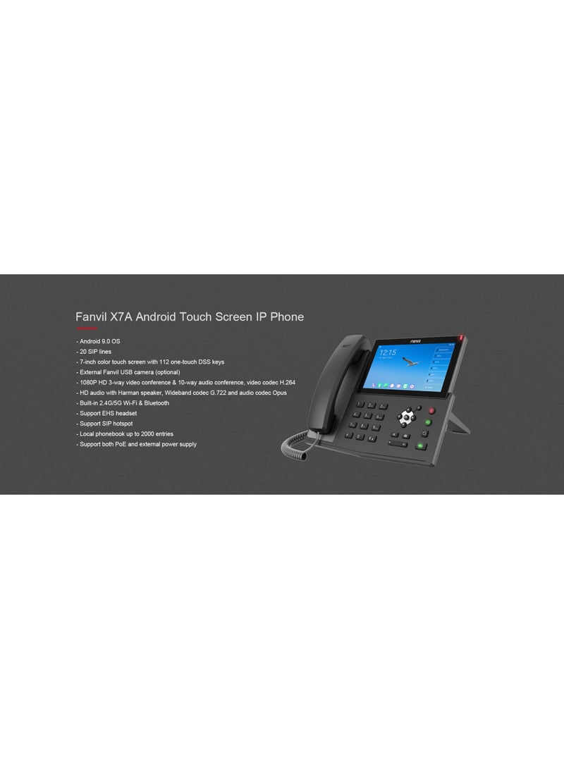 فانفيل Fanvil-X7A Android Touch Screen IP Phone  112 DSS keys on the 7-inch color touch screen, built-in WiFi, built-in Bluetooth - Image 5