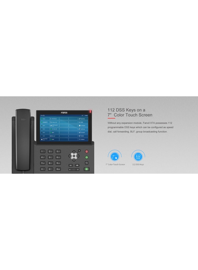 فانفيل Fanvil-X7A Android Touch Screen IP Phone  112 DSS keys on the 7-inch color touch screen, built-in WiFi, built-in Bluetooth - Image 4