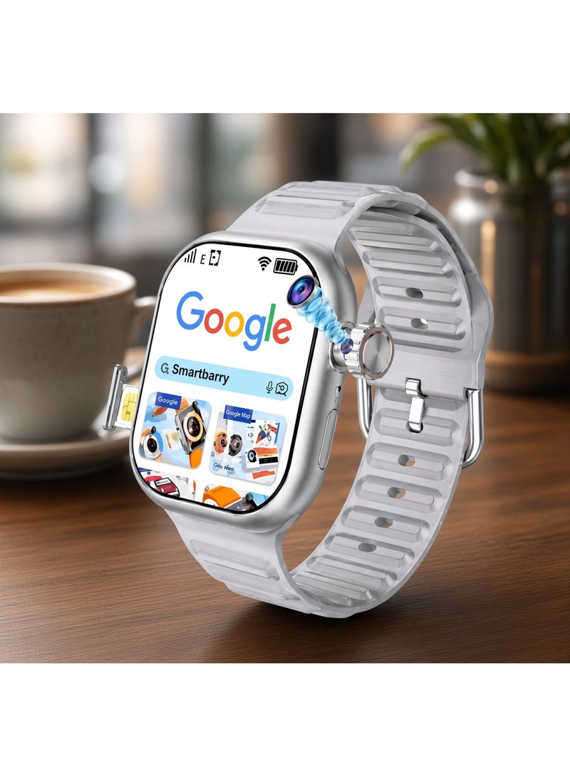 Smartbarry C95 5G Smart Watch 2.2 Inch HD Full Touch Display 360° Rotating Camera SIM Card Support GPS Tracking 2 Interchangeable Straps Digital Smartwatch for Men Women - Image 5