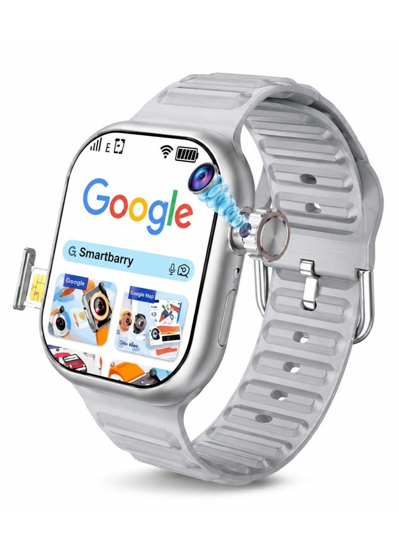 Smartbarry C95 5G Smart Watch 2.2 Inch HD Full Touch Display 360° Rotating Camera SIM Card Support GPS Tracking 2 Interchangeable Straps Digital Smartwatch for Men Women - Image 1