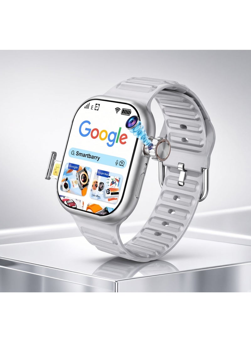 Smartbarry C95 5G Smart Watch 2.2 Inch HD Full Touch Display 360° Rotating Camera SIM Card Support GPS Tracking 2 Interchangeable Straps Digital Smartwatch for Men Women - Image 2