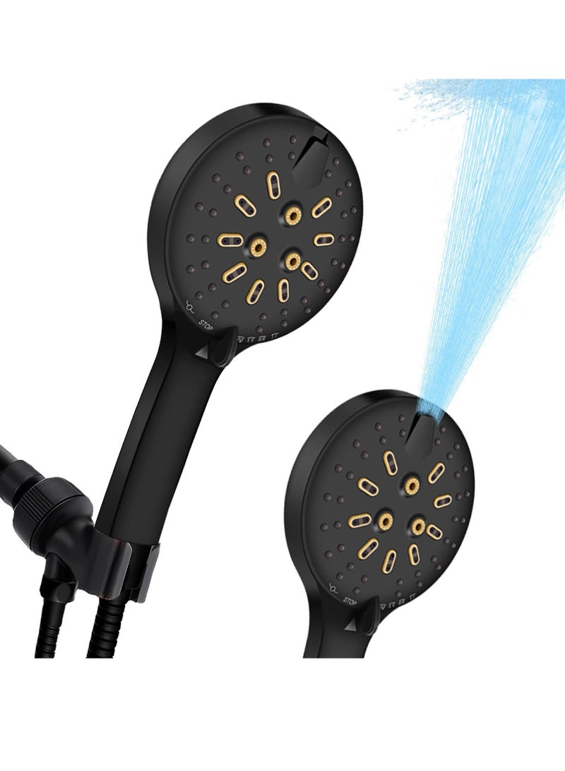 Shower Head With Handheld Shower Heads High Pressure With 6 Function Setting Shower Head Holder 59 Inch Shower Hose - Image 1