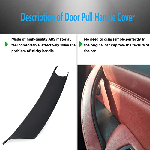 GEATaaT Door Pull Handle Cover Compatible with BMW X5 Series E70/E70 LCI 2008-2013,BMW X6 Series E71/E72 2008-2014 (3PCS) (Black) - Image 4