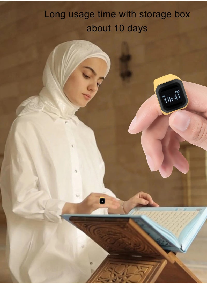 Loquat - خاتم ذكي Zikr Ring مزود بتذكير بالاهتزاز وعداد التسبيح واتصال بلوتوث لتطبيق BSTWSH و5 تذكيرات يومية بالصلاة - Image 1