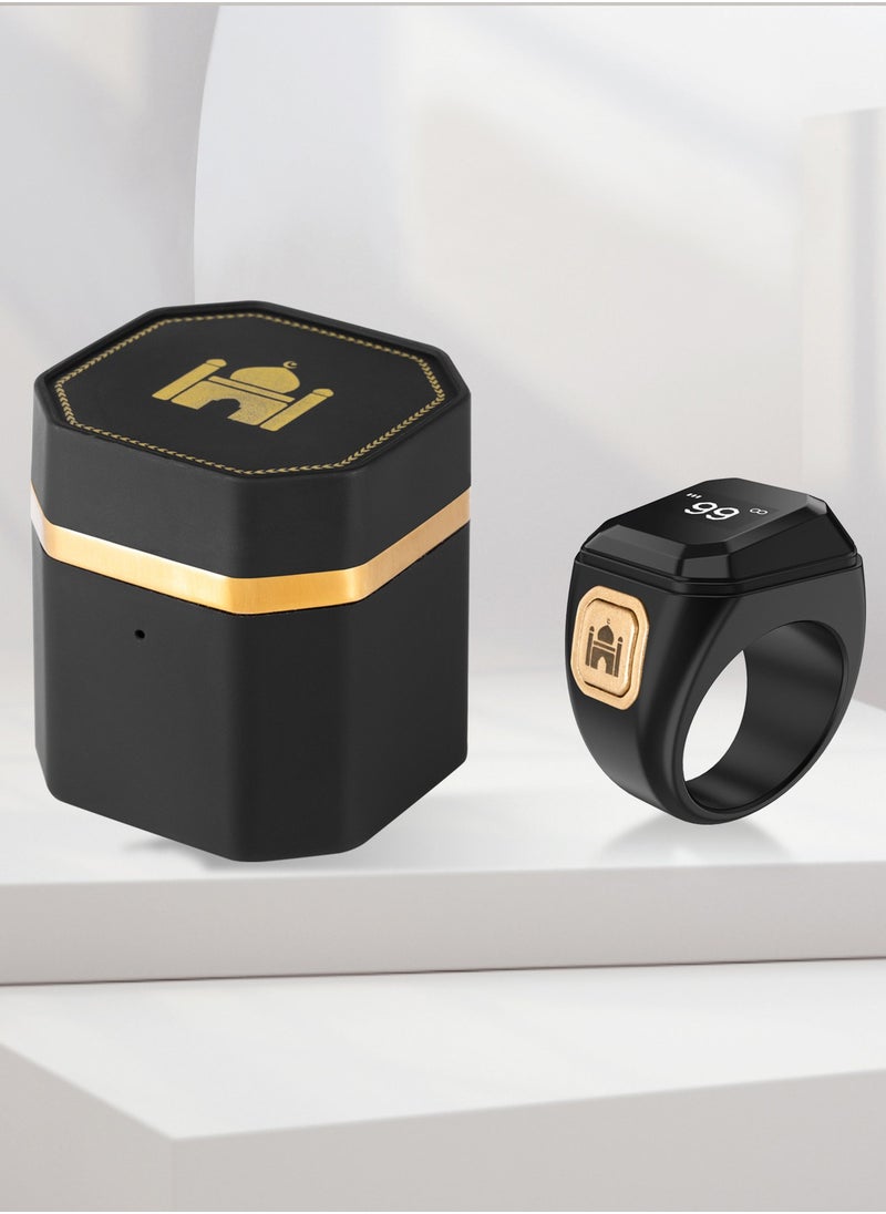 Loquat - خاتم ذكي Zikr Ring مزود بتذكير بالاهتزاز وعداد التسبيح واتصال بلوتوث لتطبيق BSTWSH و5 تذكيرات يومية بالصلاة - Image 1