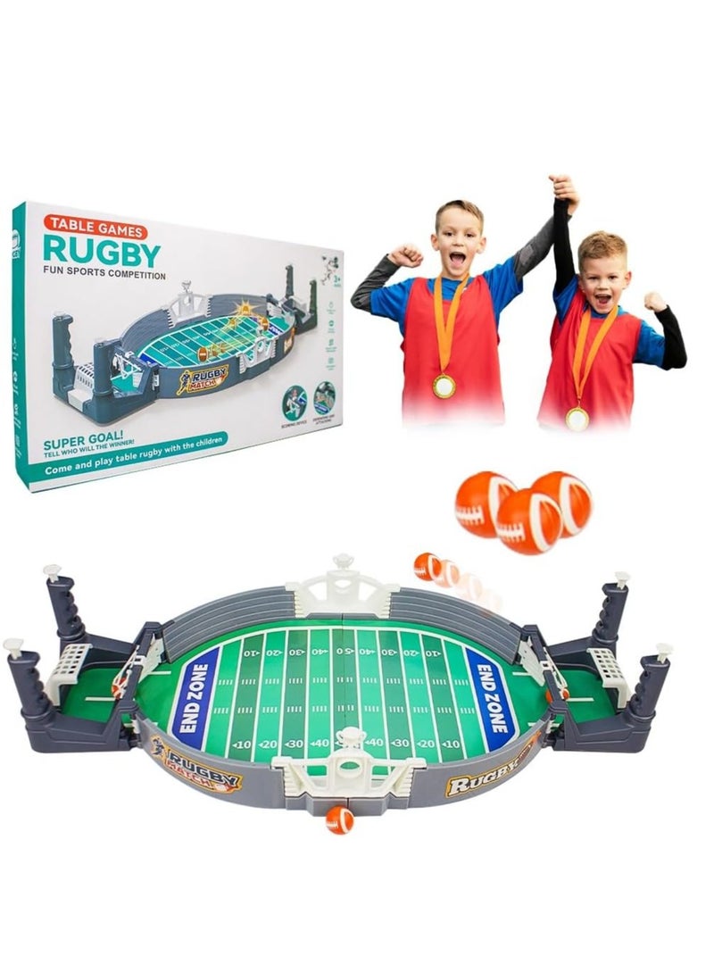 UKR Mini Rugby Games Indoor Match Table Board Game for Boys Soccer Mini Football Pinball On the Go Travel Foosball - Image 1