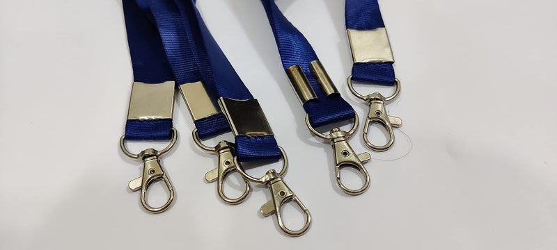 NSSP 24mm or 1 inch thick Lanyards with Badge Clip (Navy Blue, Pack of 5) - Image 2