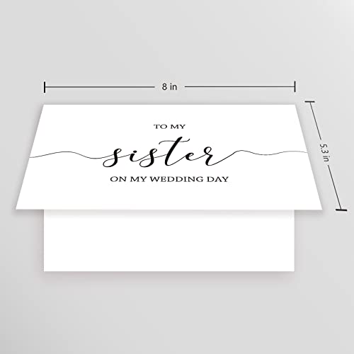 Goroar Wedding Day Card, Sister Thank You Card, Blank Inside, 20.5cm x 13.5cm - Image 2
