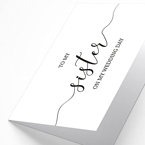 Goroar Wedding Day Card, Sister Thank You Card, Blank Inside, 20.5cm x 13.5cm - Image 4