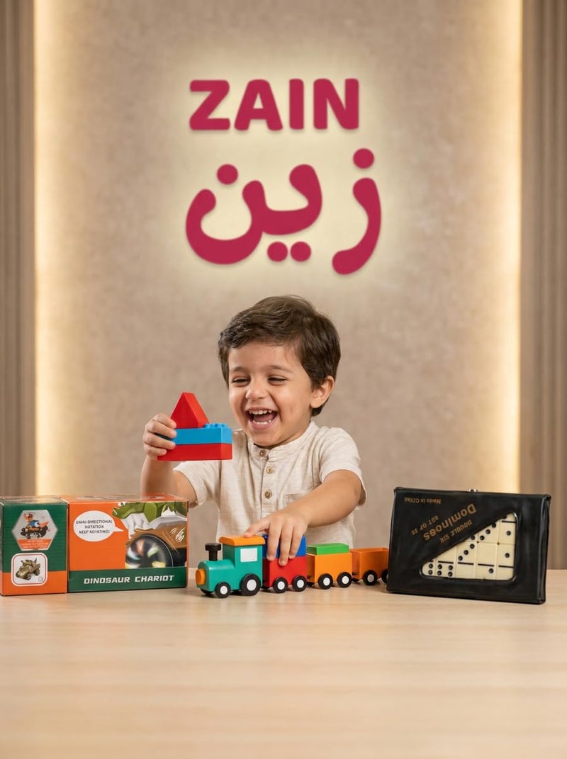 Zain Premium Double Six Dominoes Set 28 Pieces Classic Tabletop Game with Durable Storage Case Assorted Vibrant Colors - Image 4