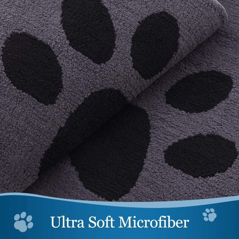 Buganda Dog Door Mat for Muddy Paws, Absorbent Dirt Trapper Washable Indoor Doormats, Non Slip Low-Profile Mud Mat for Dogs, Front Entrance Doormat for Inside Floor (30x20 Inches, Black) - Image 3