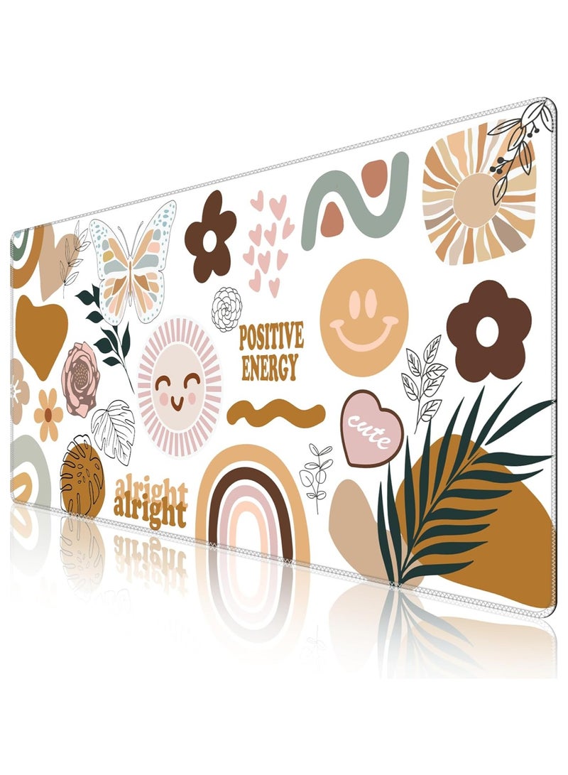 حصيرة مكتب iCasso، لوحة ماوس كبيرة للألعاب، وسادة مكتب مقاس XXL قاعدة ماوس مطاطية ثابتة مع حواف مخيطة، حصيرة لوحة مفاتيح الكمبيوتر للعمل، اللعبة، المكتب، المنزل... - Image 1