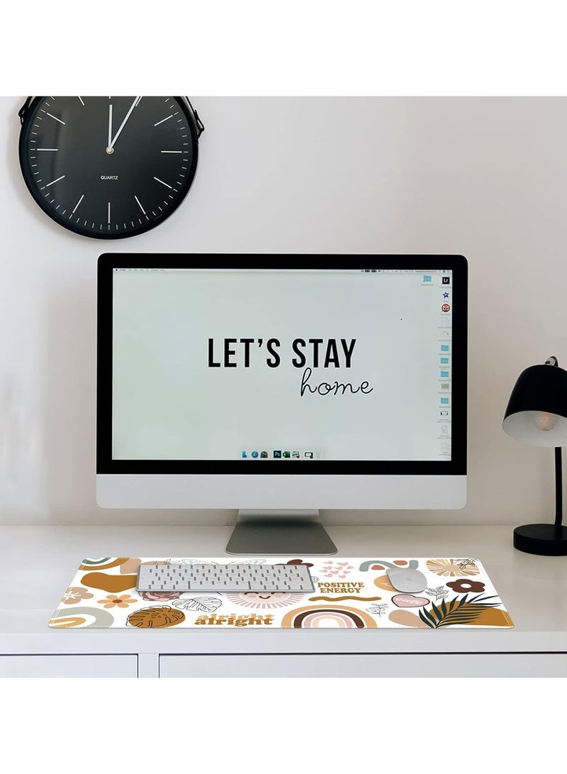 حصيرة مكتب iCasso، لوحة ماوس كبيرة للألعاب، وسادة مكتب مقاس XXL قاعدة ماوس مطاطية ثابتة مع حواف مخيطة، حصيرة لوحة مفاتيح الكمبيوتر للعمل، اللعبة، المكتب، المنزل... - Image 2