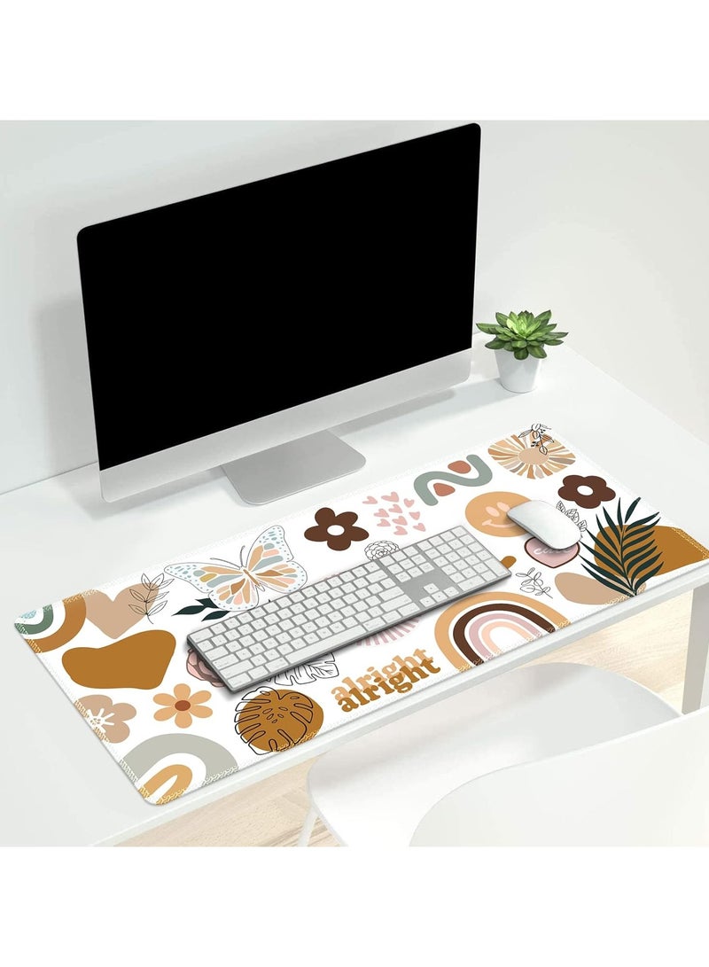 حصيرة مكتب iCasso، لوحة ماوس كبيرة للألعاب، وسادة مكتب مقاس XXL قاعدة ماوس مطاطية ثابتة مع حواف مخيطة، حصيرة لوحة مفاتيح الكمبيوتر للعمل، اللعبة، المكتب، المنزل... - Image 4