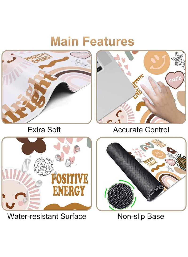 حصيرة مكتب iCasso، لوحة ماوس كبيرة للألعاب، وسادة مكتب مقاس XXL قاعدة ماوس مطاطية ثابتة مع حواف مخيطة، حصيرة لوحة مفاتيح الكمبيوتر للعمل، اللعبة، المكتب، المنزل... - Image 5