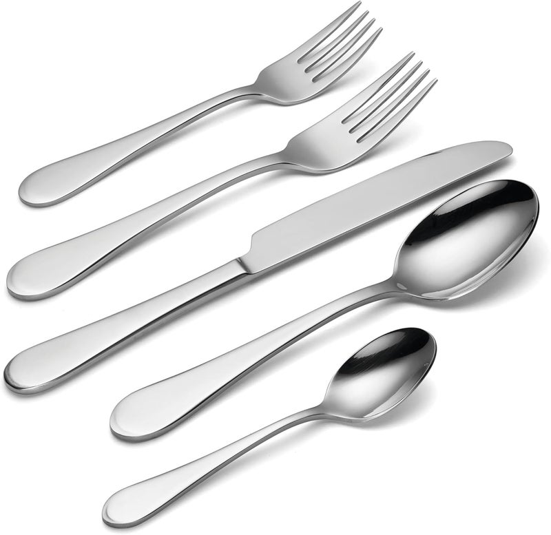 ONEIDA Icarus 45-Piece Flatware Set, Service for 8, Silver - Image 4