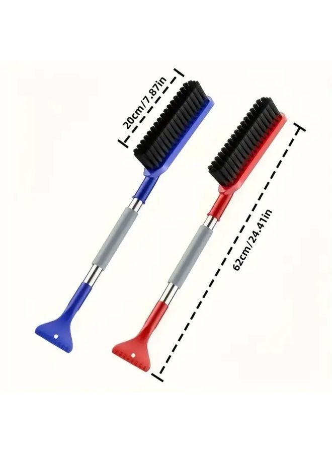 Blue 2 in 1 Detachable Car Snow Shovel Windshield Deicer Heavy Duty Winter Tool - Image 3