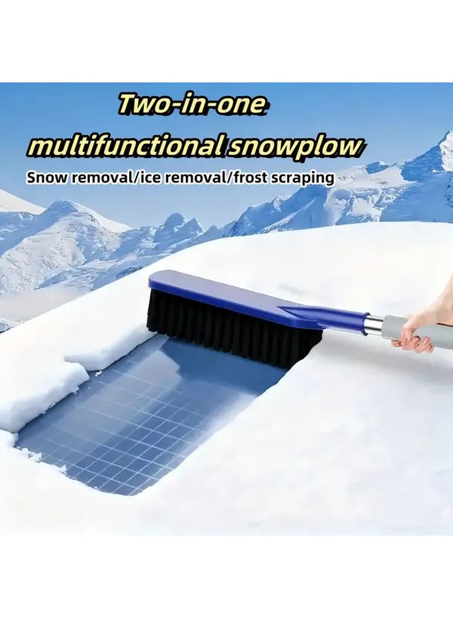Blue 2 in 1 Detachable Car Snow Shovel Windshield Deicer Heavy Duty Winter Tool - Image 5