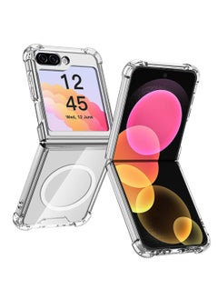 Best Choice Products For Samsung Galaxy Z Flip 6 Clear Case,Compatible with MagSafe Transparent Shockproof Protection Yellowing Resistant Magnetic Phone Case for Galaxy Z Flip 6 5G (2024)-Clear  - Image 1