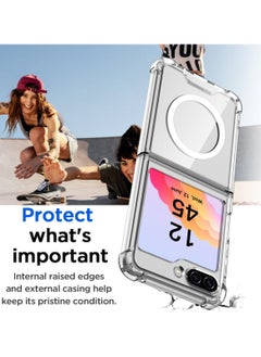 Best Choice Products For Samsung Galaxy Z Flip 6 Clear Case,Compatible with MagSafe Transparent Shockproof Protection Yellowing Resistant Magnetic Phone Case for Galaxy Z Flip 6 5G (2024)-Clear  - Image 3