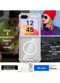 Best Choice Products For Samsung Galaxy Z Flip 6 Clear Case,Compatible with MagSafe Transparent Shockproof Protection Yellowing Resistant Magnetic Phone Case for Galaxy Z Flip 6 5G (2024)-Clear  - Image 5