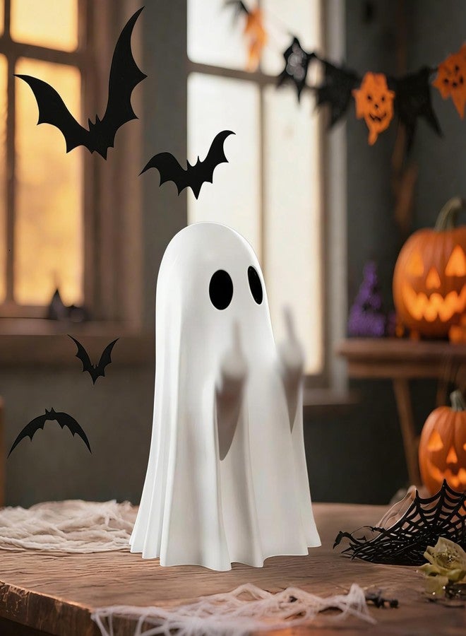 TSFGDYL Halloween Ghost Figurine, Spooky Resin Ghost Statue,Halloween Decor Indoor Cute Finger Ghost Ornaments, Funny Coffee Table Centerpieces, Home Office Decor - Image 1