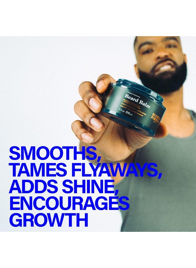 scotch porter - Conditioning Beard Balm - Smooth, Shape, Moisturize & Soften Coarse, Dry Beard Hair While Encouraging Growth For A Fuller/Healthier-Looking Beard - Original Scent, 3 Oz. Jar - Image 1