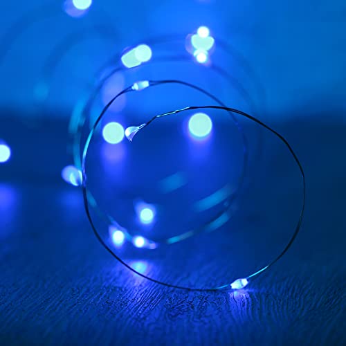 XINKAITE Waterproof LED Fairy String Lights  Starry DIY Decoration for Indoor  Outdoor Parties Christmas Holidays 10FT3Meters Blue