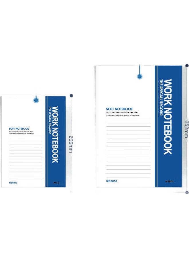 M.G Chenguang (M&G) Stationery Notebook, 32K Draft Soft Copy Notebook, Portable Daily Planner, Accounting Work Meeting Record Book, Office Supplies, 60 Sheets, Thickened, 10 Notebooks, R32610 - Image 2