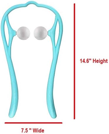 Mount Plus M1212 Shiatsu Neck Massager for Neck and Shoulder with Deep Tissue Trigger Point Manual Self Muscle Massage for Muscle Pain Relief Simulates Massage Therapist Hands 1 Pack Blue - Image 2