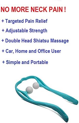 Mount Plus M1212 Shiatsu Neck Massager for Neck and Shoulder with Deep Tissue Trigger Point Manual Self Muscle Massage for Muscle Pain Relief Simulates Massage Therapist Hands 1 Pack Blue - Image 3