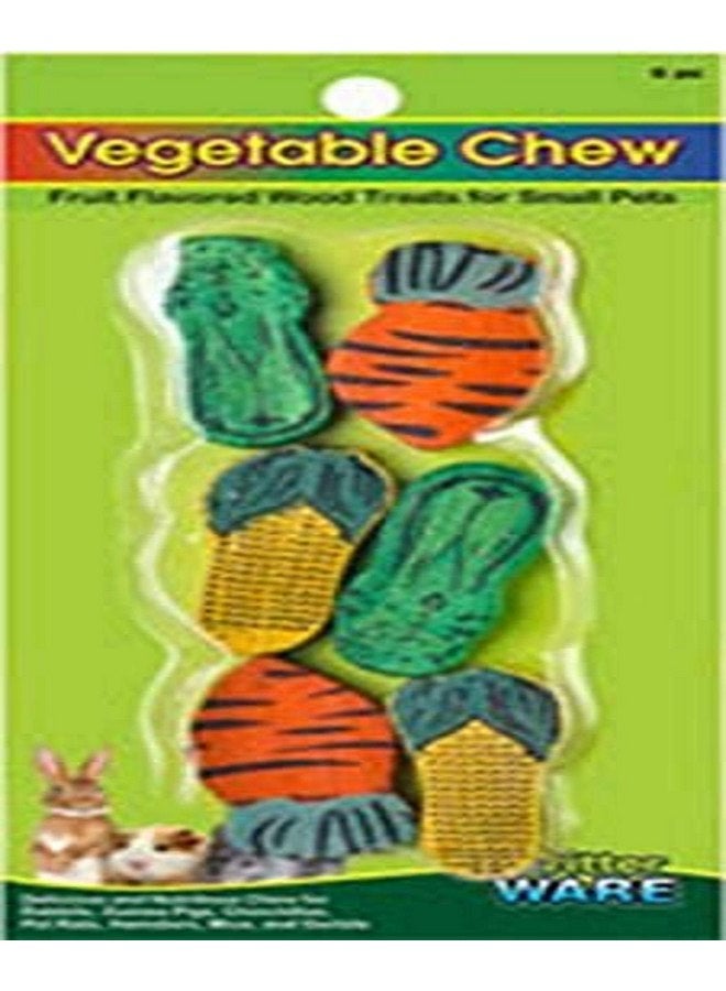 وير مانيوفاكتشارينج مضغ خشبي للخضروات للحيوانات الأليفة الصغيرة من شركة وير مانوفاكتشرينج - عبوة من 6 قطع