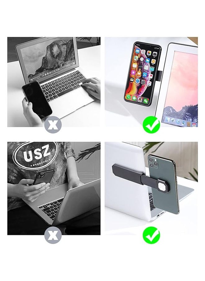 Fazza Magnetic Phone Holder Suitable for Laptops, Side Mounted Ultra-thin Portable Holder with Adjustable Phone Holder, Laptop Accessories, iPhone 14/13/12 Series Computer Extension Holder  - Image 2