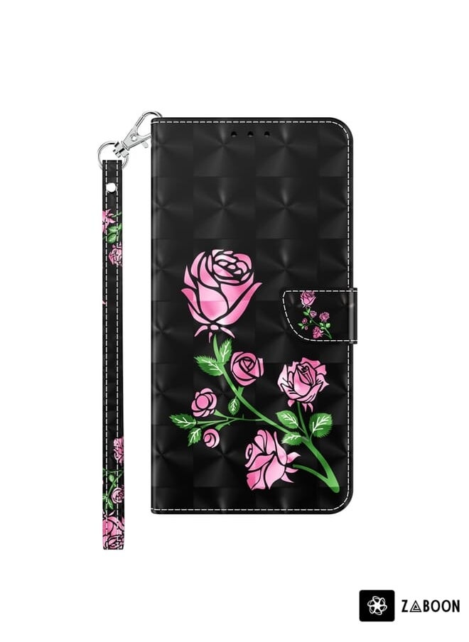 جرين تايجر حافظة هاتف جلدية مطلية ثلاثية الأبعاد عالمية لهاتف Xiaomi Redmi Note 12 Pro 5G (وردي)  - Image 2