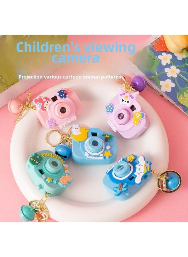Generic Children's Toys Mini Projection Camera Creative Cartoon Luminous Camera Stall Toys Kindergarten Graduation Gifts-Body Color:Projection Camera + Keychain_if It Breaks, You Will Be Compensated [20 Pieces]  - Image 3