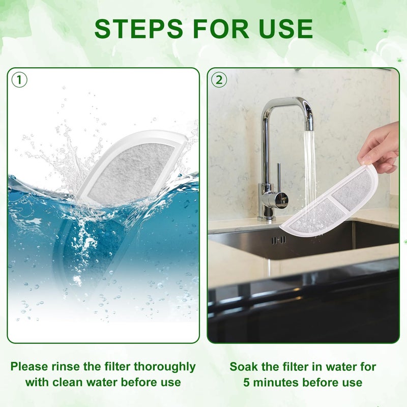 lasuroa 8pcs Pet Water Fountain Filters Compatible with eufy, 6.3x2.2 Inch Water Fountain Filters Replacement for Cats and Dogs Indoor Use - Image 5