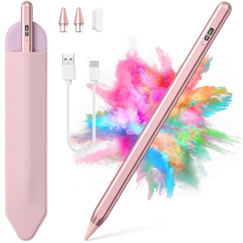 COO Stylus Pen for iOS&Android Touch Screens, Active Pencil for Samsung, Smart Digital Stylus Pens for Lenovo/Huawei/Vivo/Mi Tablets, iPhone/Google Pixel Smart Phones Drawing&Writing (Rose Gold) - Image 1