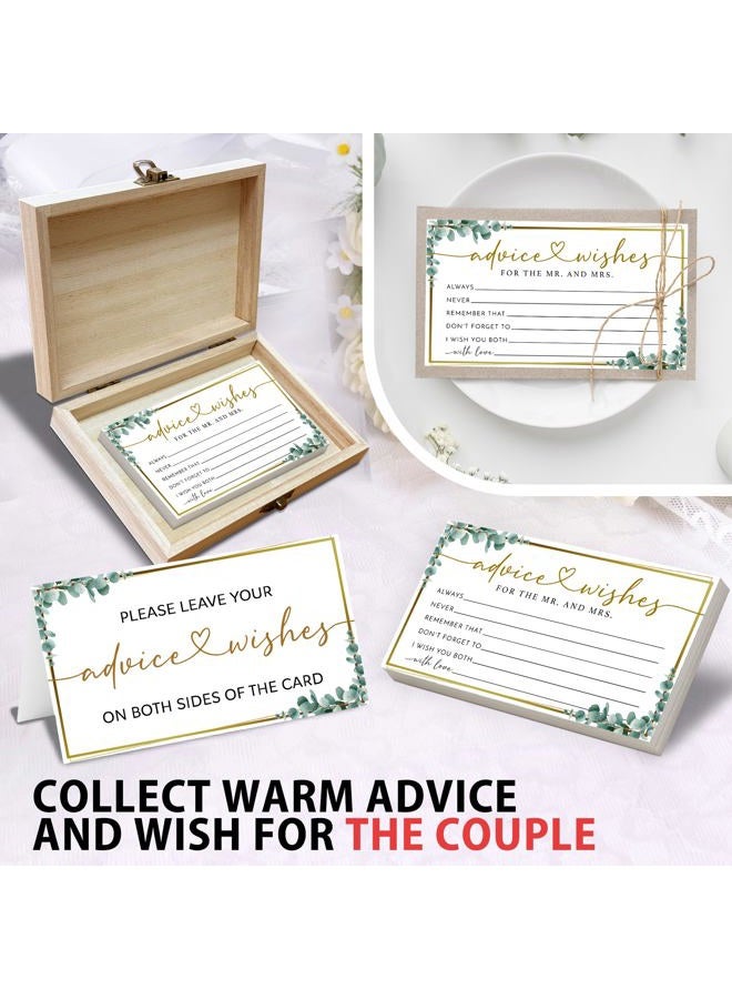 Crocothemis Tips & Wishes for Mr & Mrs - Pack of 50 Wedding Consultation Cards Wooden Boxed Bridal Shower Playing Cards-A10 - Image 3