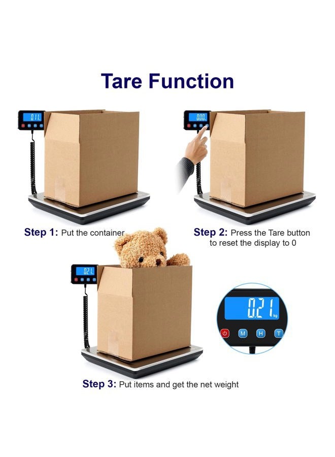 TIPRE Digital Shipping Postal Scale 440lb/200kg with Hold and Tare Function, Extended LCD Display for Packages Small Business, Mail, Warehouse, Home, Luggage, Battery&Charging Cable Included - Image 5