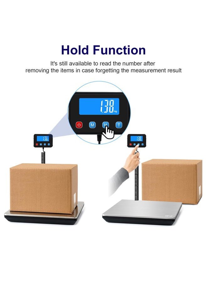 TIPRE Digital Shipping Postal Scale 440lb/200kg with Hold and Tare Function, Extended LCD Display for Packages Small Business, Mail, Warehouse, Home, Luggage, Battery&Charging Cable Included - Image 4
