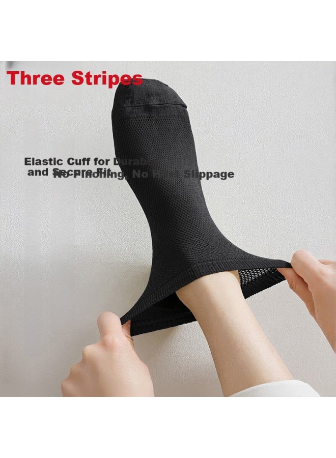 Threegun Touch Series Women's 100% Cotton Mesh Short Socks 10a Antibacterial Odor-resistant Breathable Socks - Image 5