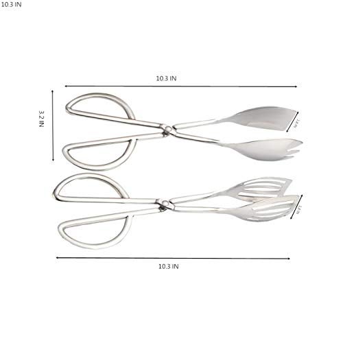 TOONEV Stainless Steel Buffet Tongs - Set of 2, 10.3' - Image 3