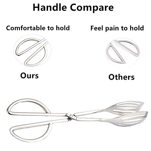 TOONEV Stainless Steel Buffet Tongs - Set of 2, 10.3' - Image 4
