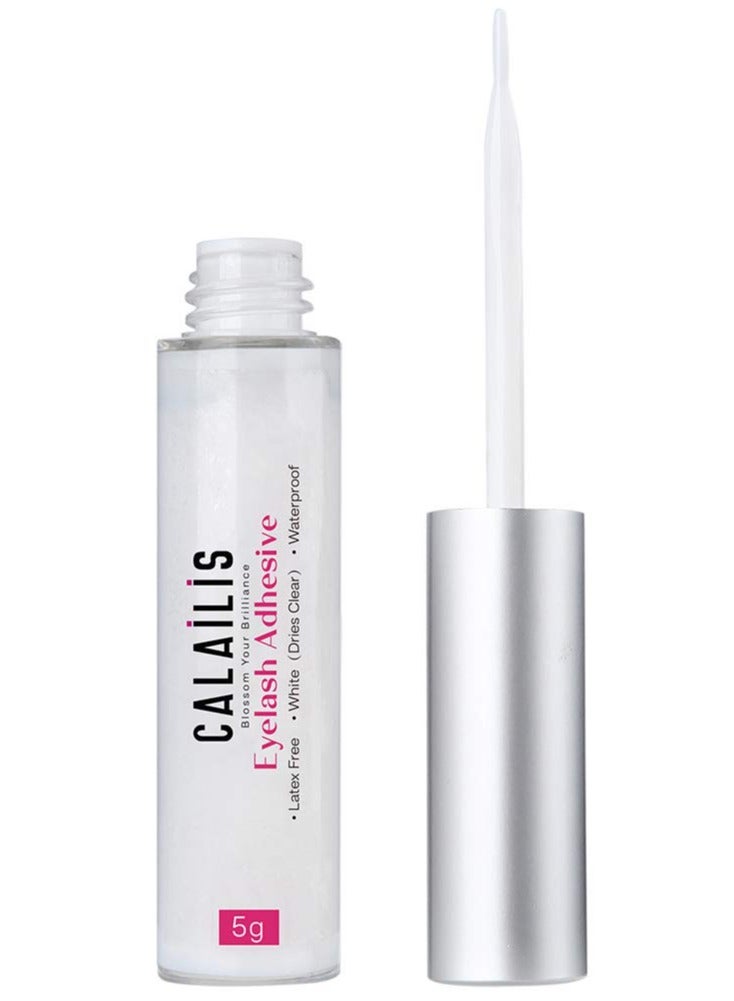 CALAILIS False Eyelash Glue Lash Adhesive Super Strong Hold Waterproof Eyelashes Glue White 5g - Image 1