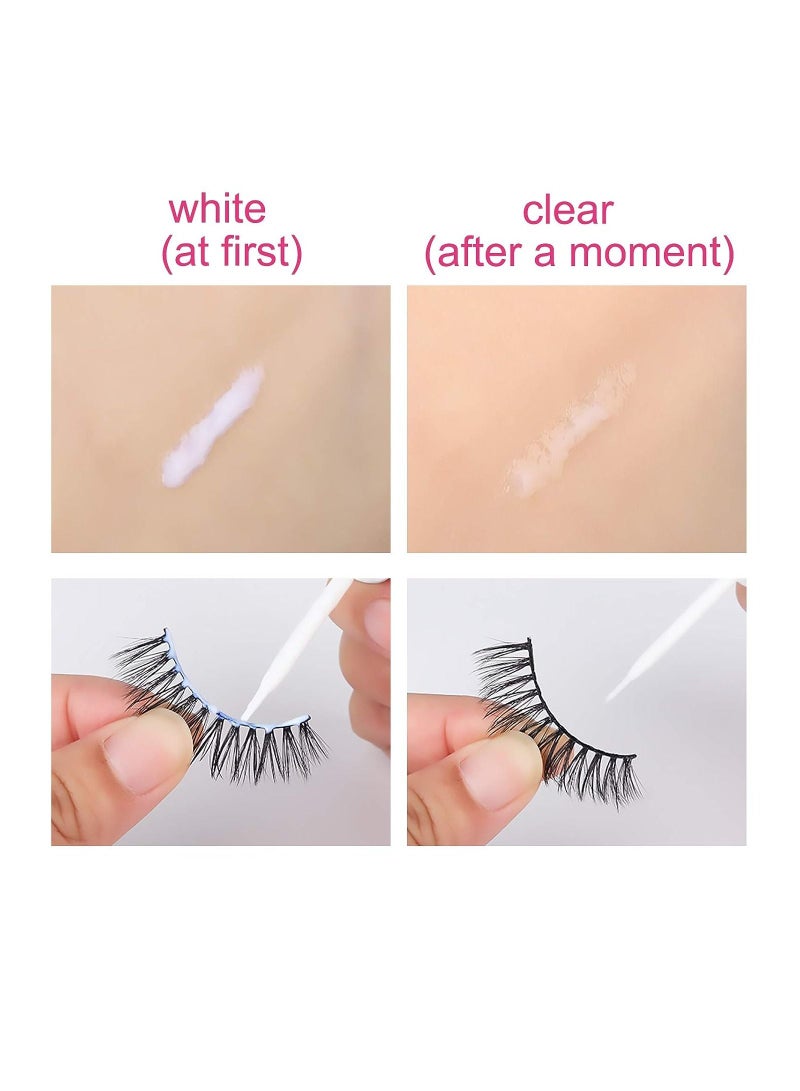 CALAILIS False Eyelash Glue Lash Adhesive Super Strong Hold Waterproof Eyelashes Glue White 5g - Image 4